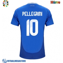 Fotballdrakt Herre Italia Lorenzo Pellegrini #10 Hjemmedrakt EM 2024 Kortermet